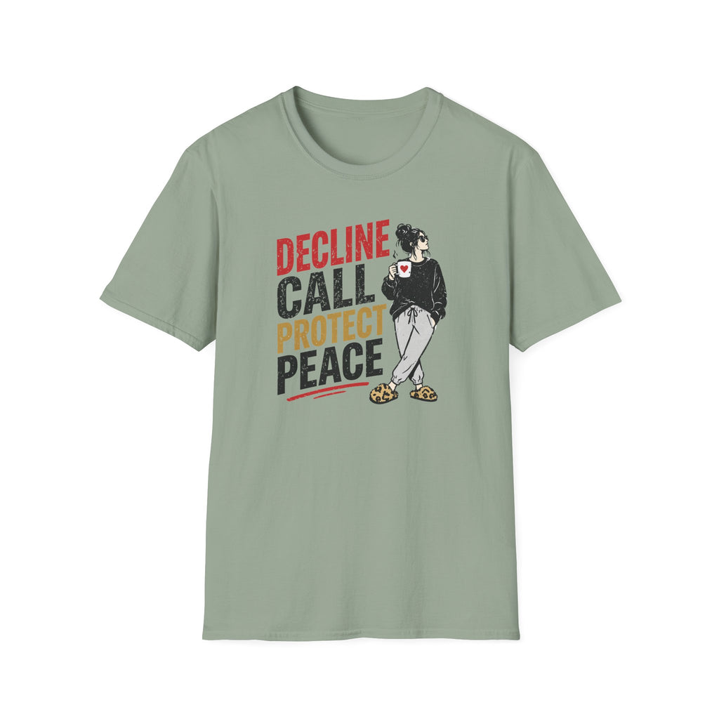 Decline Call Protect Peace T-Shirt